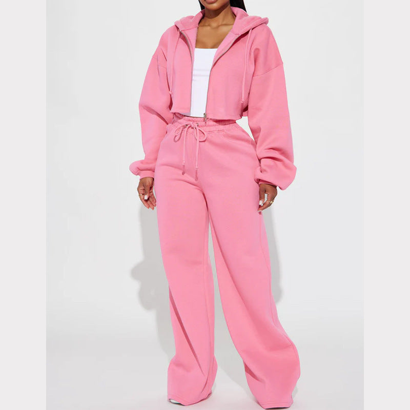 Comfy 2pc Crop Hoodie & Sweatpants Set