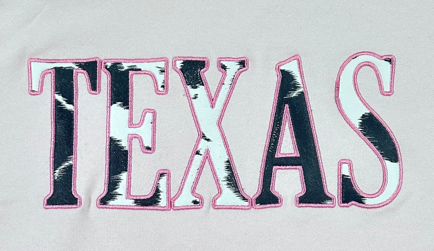 Texas Cow Print Hoodie