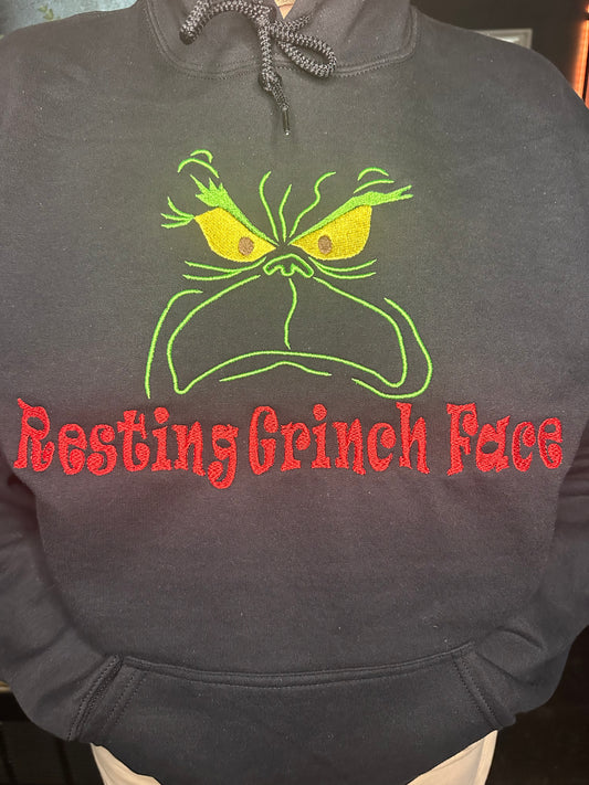 Resting Grinch Face Hoodie