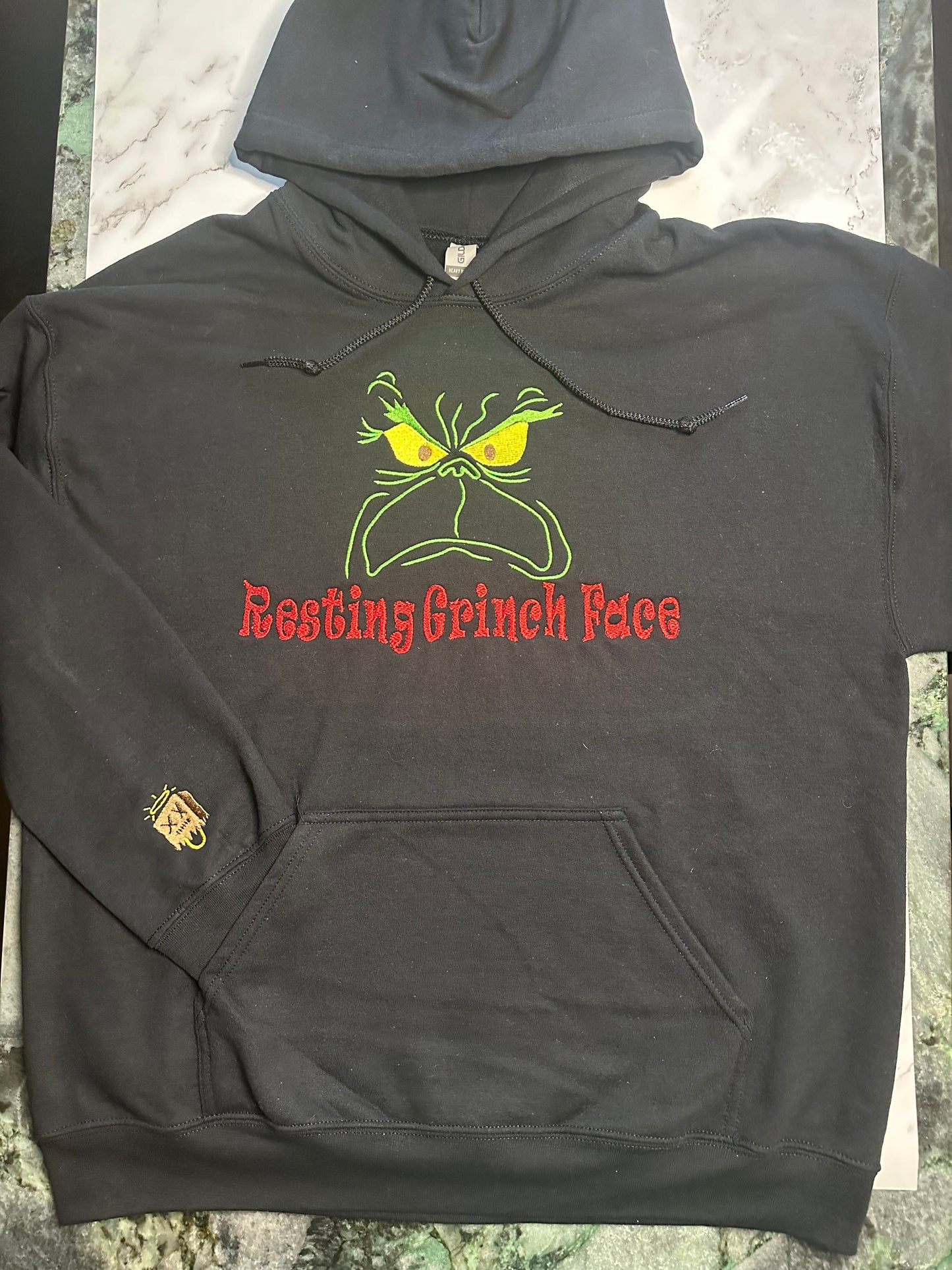 Resting Grinch Face Hoodie